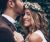 Bride and bridegroom embracing